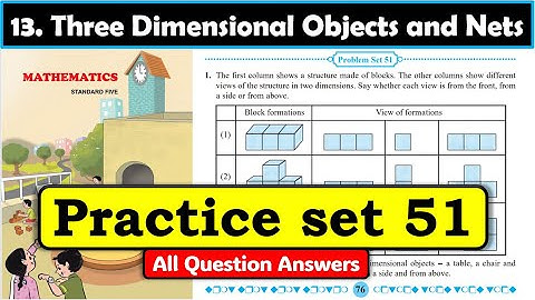 Problem set 51 | Three Dimensional Objects and Nets | Chapter 13 | 5th standard | Maths | SSC Board