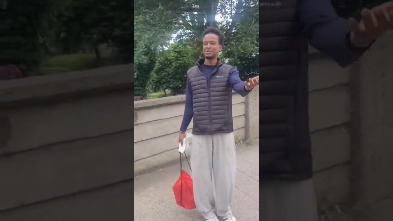 Irish government supporting Somalians who have arrived from Sweden at the new tent city in Dublin.