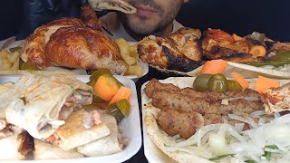 |موكبانغ| اكل مشاوي مع الشاورما ASMR eating  mixed shawarma and grilled meal