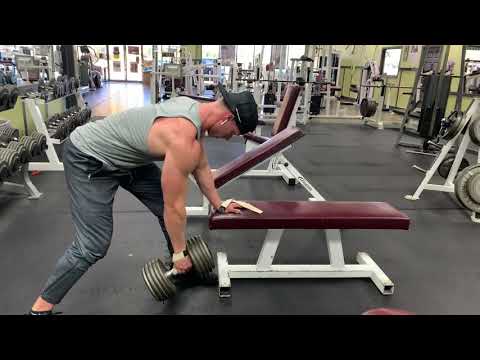 Split stance one arm row