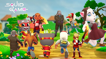 SQUID GAME funny~🚦🤣🔥Subway Surfer, Talking Tom Hero Dash, Clash on The Run, Jumanji Epic Run