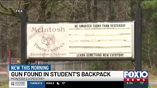 Gun found in student's backpack at McIntosh Elementary