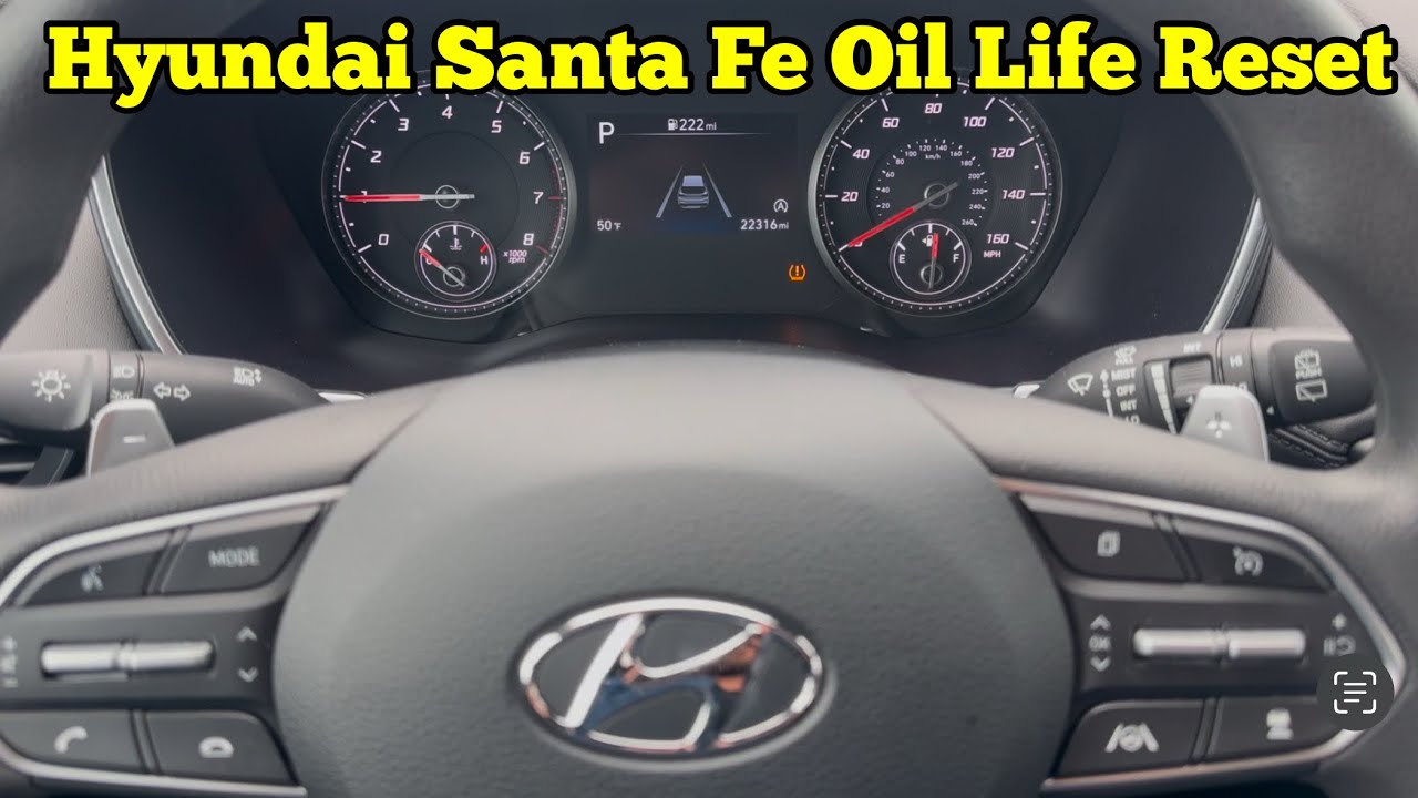 2019-2024 Hyundai Santa Fe oil life reset - YouTube