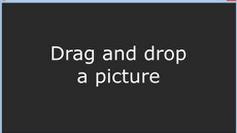 Drag and drop a picture