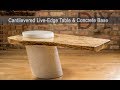 DIY Live Edge Table w/ White Concrete Base || How to Make