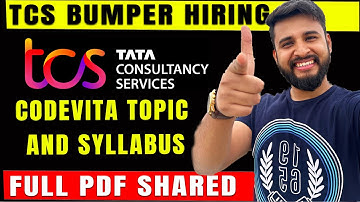 TCS BIGGEST BUMPER HIRING FOR FRESHERS |🔥TCS CODEVITA 2025 SYLLABUS AND TOPICS WISE PDF SHARED