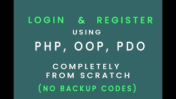 Login And Register Authentication using PHP, OOP, PDO Completely From Scratch -  No back up codes.