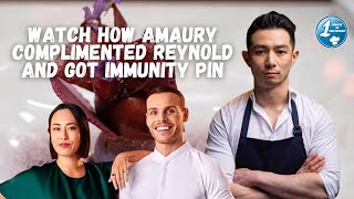 Reynold won the very first immunity pin of Dessert Masters and the only immunity pin of season 1. 