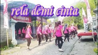 RELA DEMI CINTA KOPLO TIME JOGETAN ZUMBA DANGDUT KREASI KOREO BY MARIA JOA