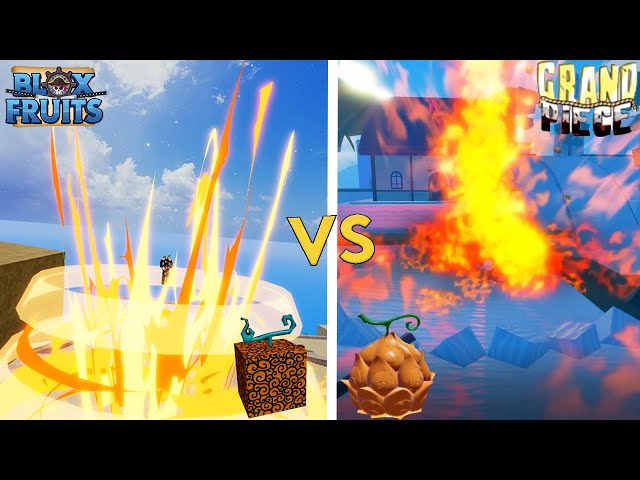 BLOX FRUITS VS GRAND PIECE ONLINE! QUAL É A MELHOR SHADOW KAGE KAGE NO MI *  COMPARANDO as FRUTAS * 