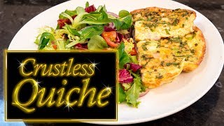 Crustless Quiche, ham and cheese, low carb