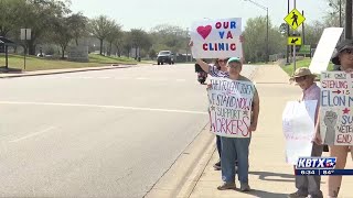 Veterans and supporters hold protest in College Station to oppose potential VA cuts