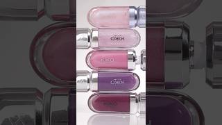 Kiko Milano Lilac/ Purple Lip gloss macro swatches comparison #makeup