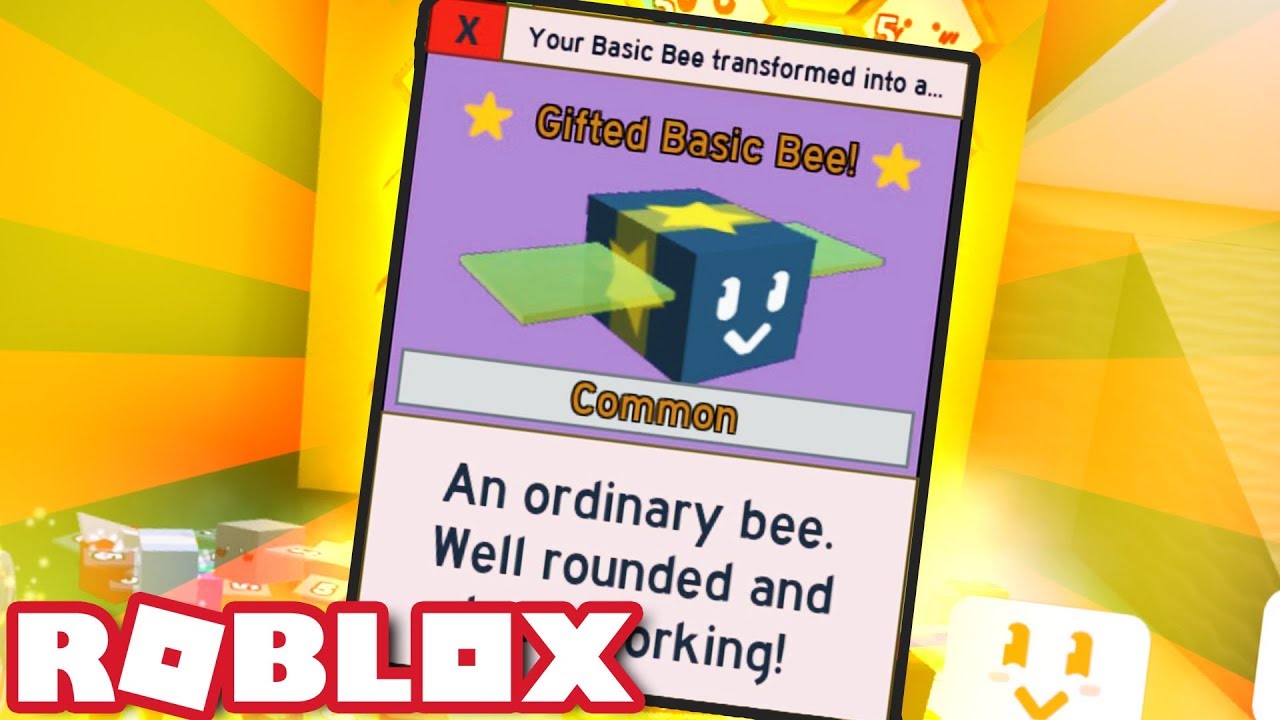 Gifted Basic Bee Is The Best Roblox Bee Swarm Simulator Youtube - the bees oh not the bees roblox