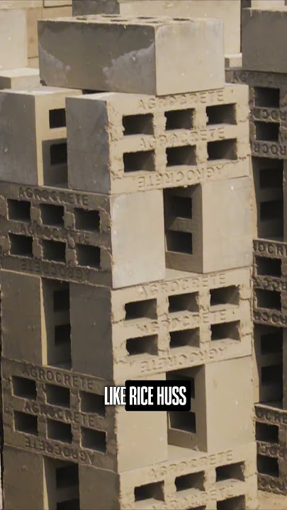 This concrete brick is made from agricultural waste!