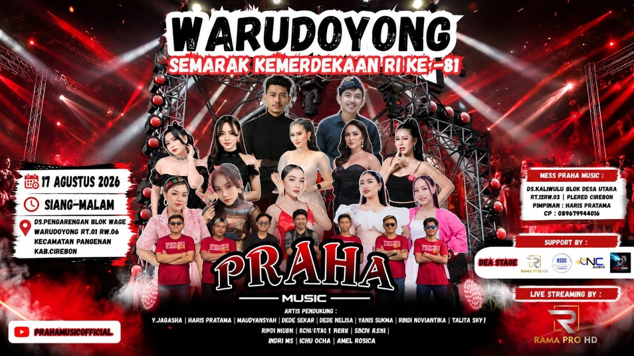 LIVE "PRAHA MUSIC" || 17 AGUSTUS 2026  || WARUDOYONG - PENGARENGAN - PANGENAN - CIREBON || MALAM