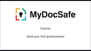 Send out your first questionnaire
