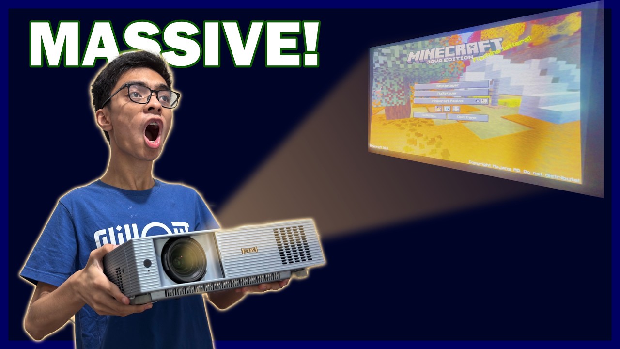 Playing Minecraft in a PROJECTOR!
