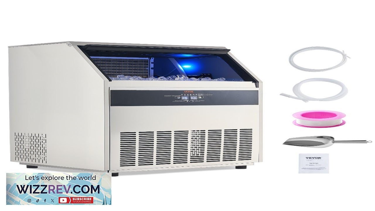 VEVOR 440lbs 24H Commercial Ice Maker Machine 130lbs Storage Capacity Ice Maker