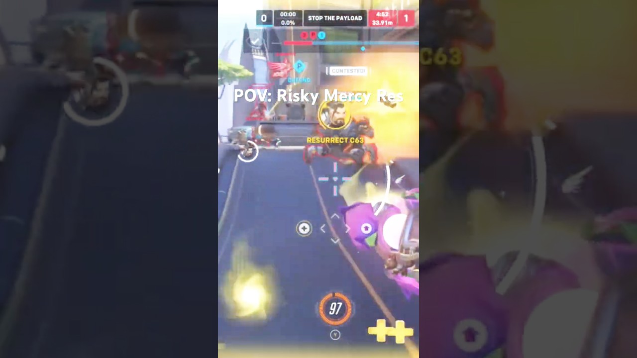Risky Mercy‼️💃#overwatch2 #overwatch2gameplay #overwatchclips #overwatchmercy #gf #funny #comedy