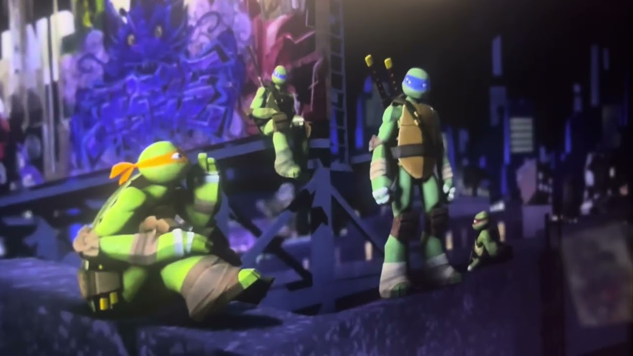 TMNT (2012) sound effects: Mikey: Explain to me one more time what we’re doing here.