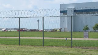 Investigation begins after fire breaks out inside hangar at Indianapolis airport
