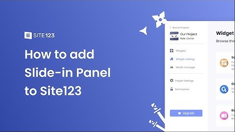 How to add a Slide-in Panel to Site123