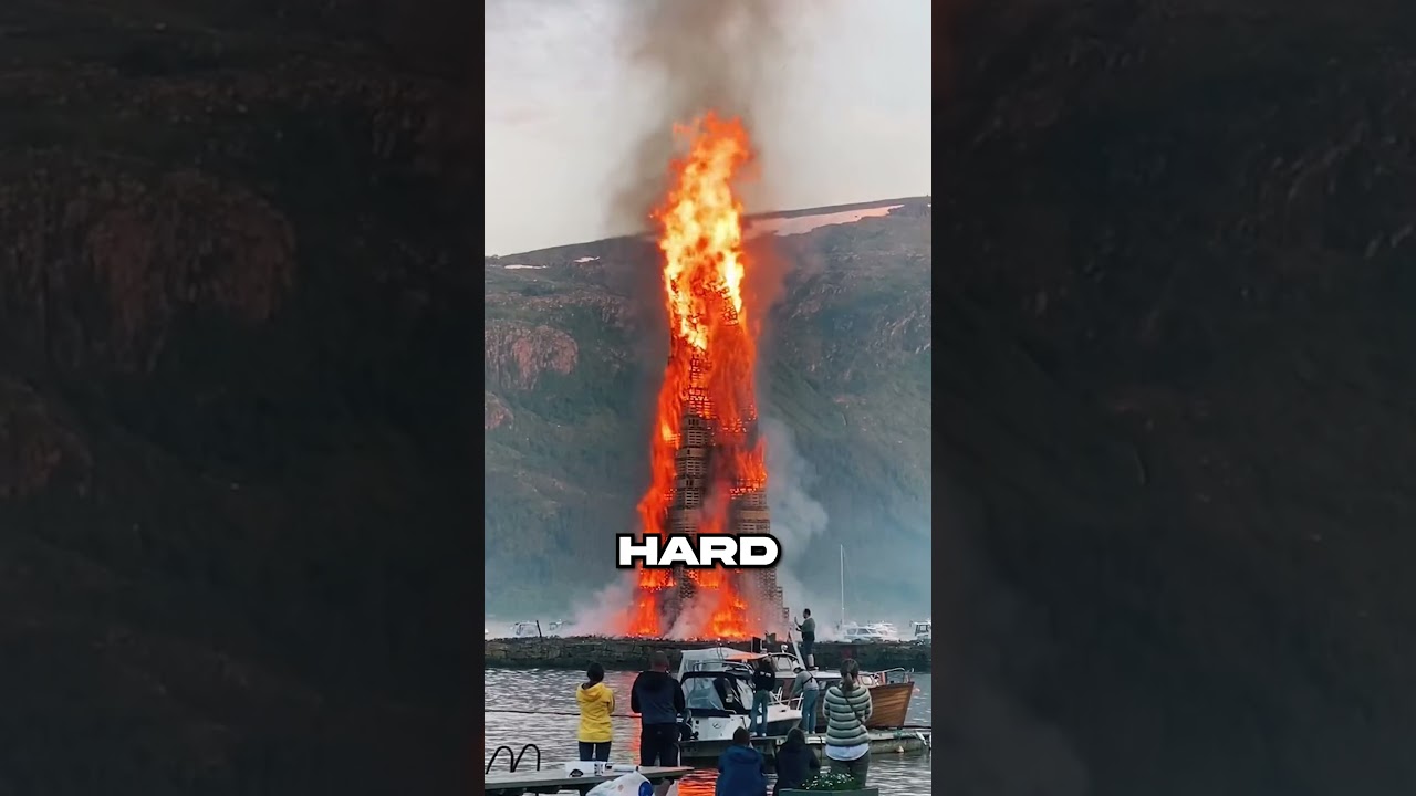World largest pallet tower bonfire