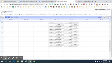 Sign-up for Parent Teacher Conferences with Google Calendar