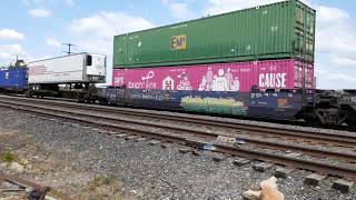 NS 4471 leads an intermodal train in Wolmelsdorf, PA with Cause Container (20K)