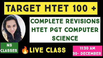 complete revision HTET PGT COMPUTER SCIENCE // NS CLASSES