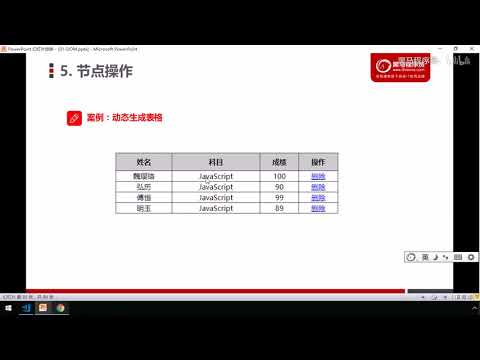 黑马Pink前端Javascript 进阶教程：P48   04 动态生成表格 创建学生数据