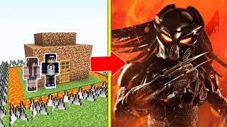 PREATOR THỢ SĂN QUÁI VẬT Tấn Công Nhà Được Bảo Vệ Bởi bqThanh và Ốc Trong Minecraft