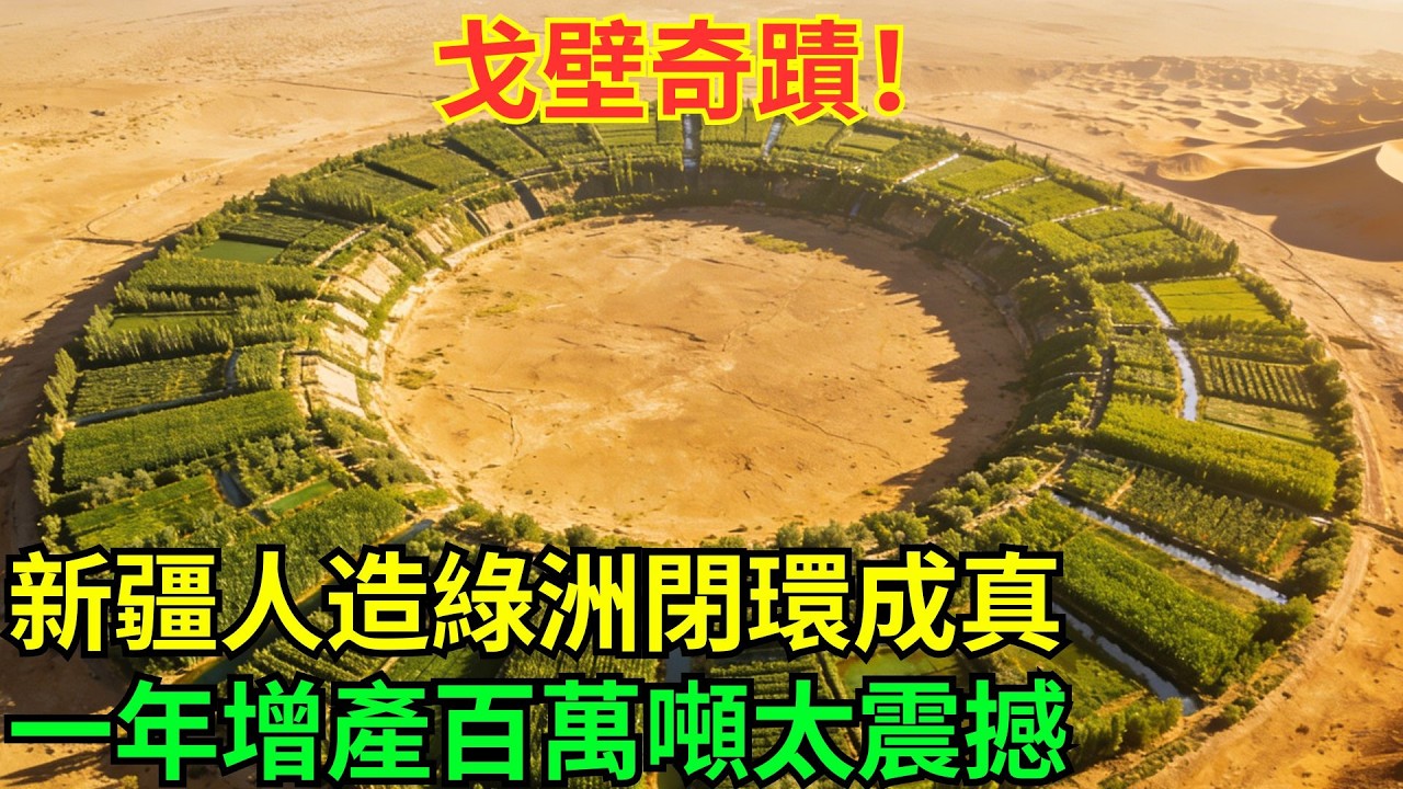 不是科幻！新疆戈壁出現人造綠洲閉環，一年增產百萬噸，中東看楞了#科普#國際觀點#熱門#生態修複#沙漠