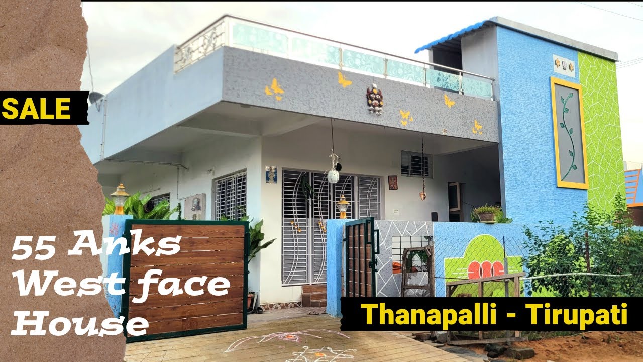 Tuda Approved 55 Anks Single Floor West Facing Resale New House for Sale Near Thanapalli, Tirupati