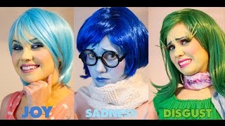 'INSIDE OUT' Joy, Sadness, Disgust  | HALLOWEEN Makeup Tutorial