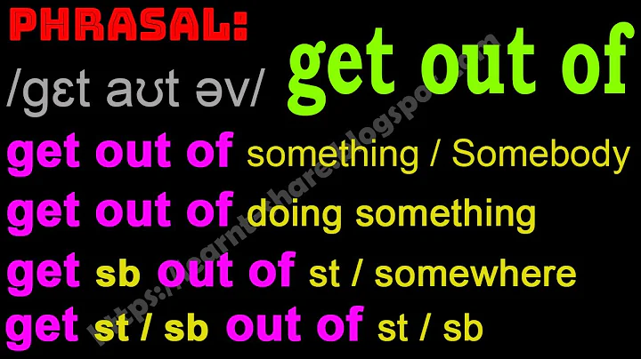 ENGLISH PHRASAL VERBS: to get out of | How to improve vocabulary in English | Phrasal Verbs - Vocab