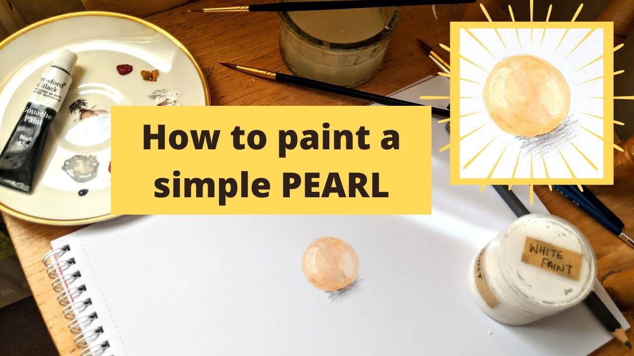 How to paint realistic pearls | GOUACHE TUTORIAL