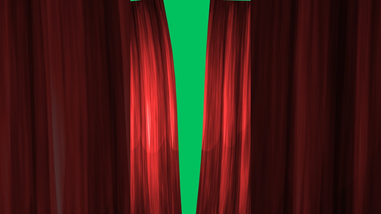 Green Screen Curtain Open Animation 