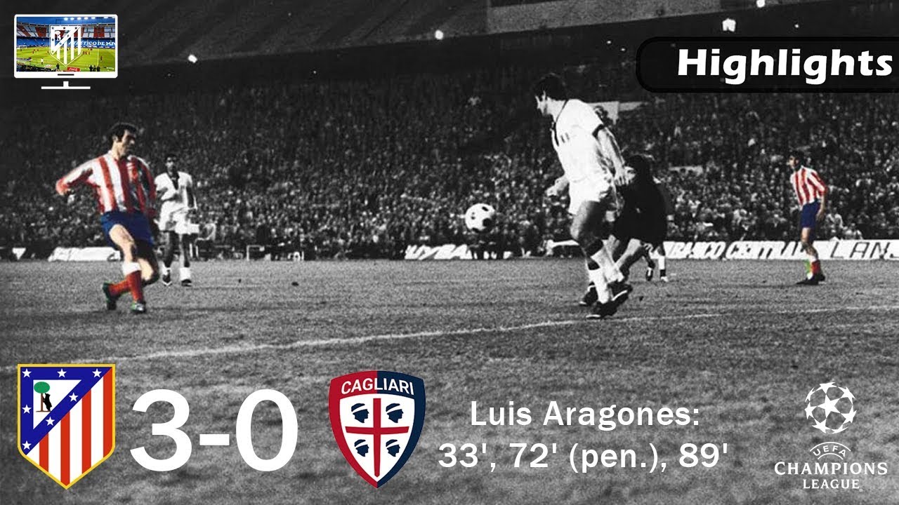 Atletico Madrid 3-0 Cagliari 1970-71 Liga de Campeones | Los Goles | ColchonerosTV