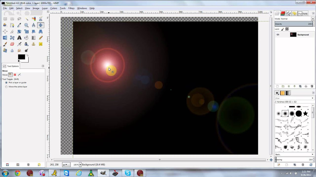 How to use the light and shadow filter in gimp flares lighting 3d