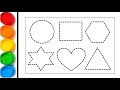 Shapes drawing for kids, learn 2d shapes, colors for toddlers | Preschool Learning | part.308 , 269