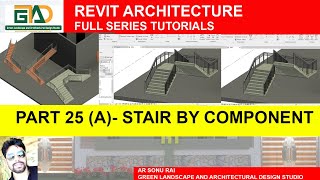 PART 25 A- STAIR BY COMPONENT REVIT #gladstudioarchitects #revitstairs