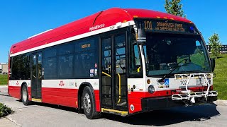 A Ride on The 101 Downsview Park Bus From Downsview Park Station to Finch West Station 