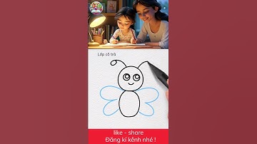 Vẽ chú ong mật đẹp và nhanh nhất - lớp cô trà #ve #tapve #shorts