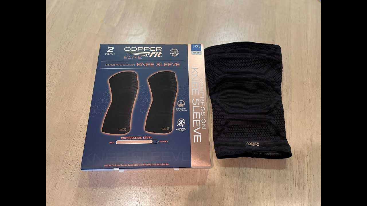 Costco Copper Fit Elite 2 Pack Compression Knee Sleeve Review and how ...