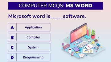 Computer MCQ For Competitive Exams | MS Word Questions Answers For PPSC/IBA/FIA/ASF Test Preparation