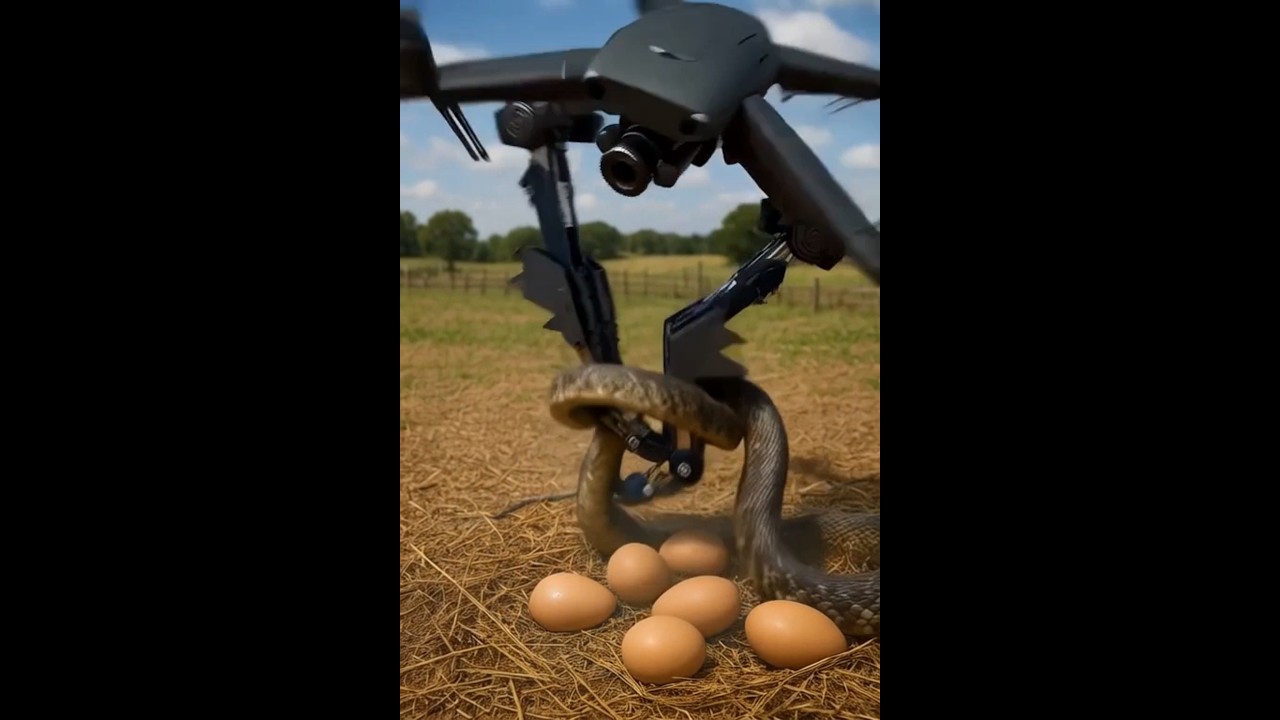 Advanced Drone captures snakes with    sharp  and serrated claws