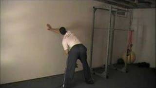 wall lat stretch