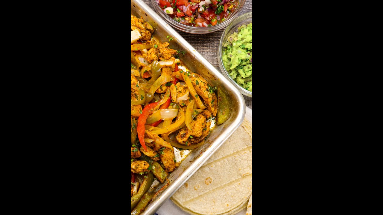 How to Make Chicken Fajitas   Recipe on a Sheet Pan #Shorts